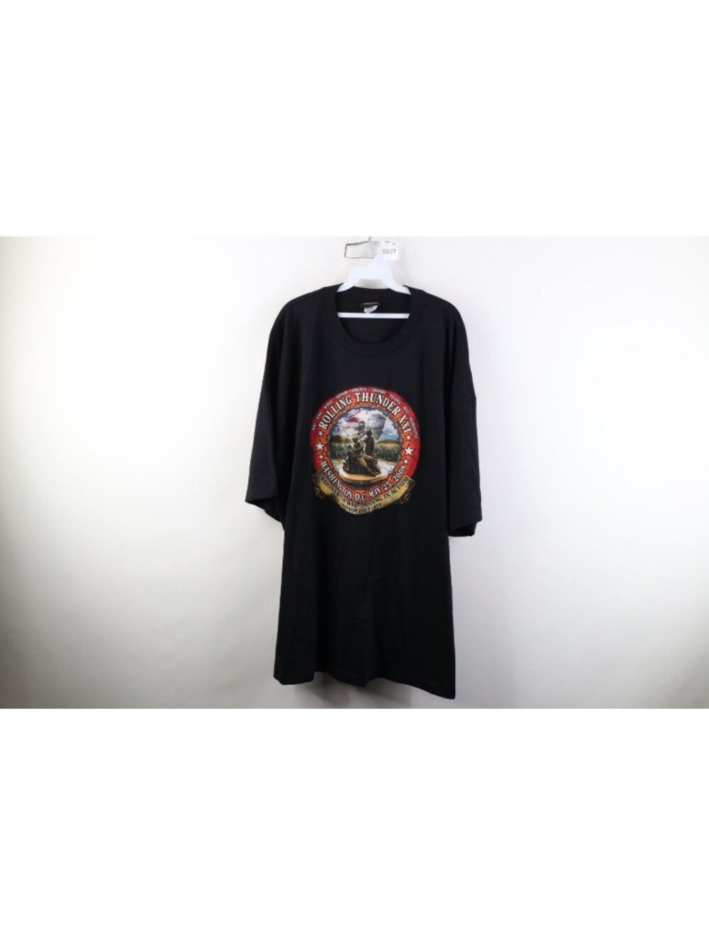 Vtg Y2K 2008 Harley Davidson Mens 4XL Rolling Thunder XXI POW T-Shirt Black USA